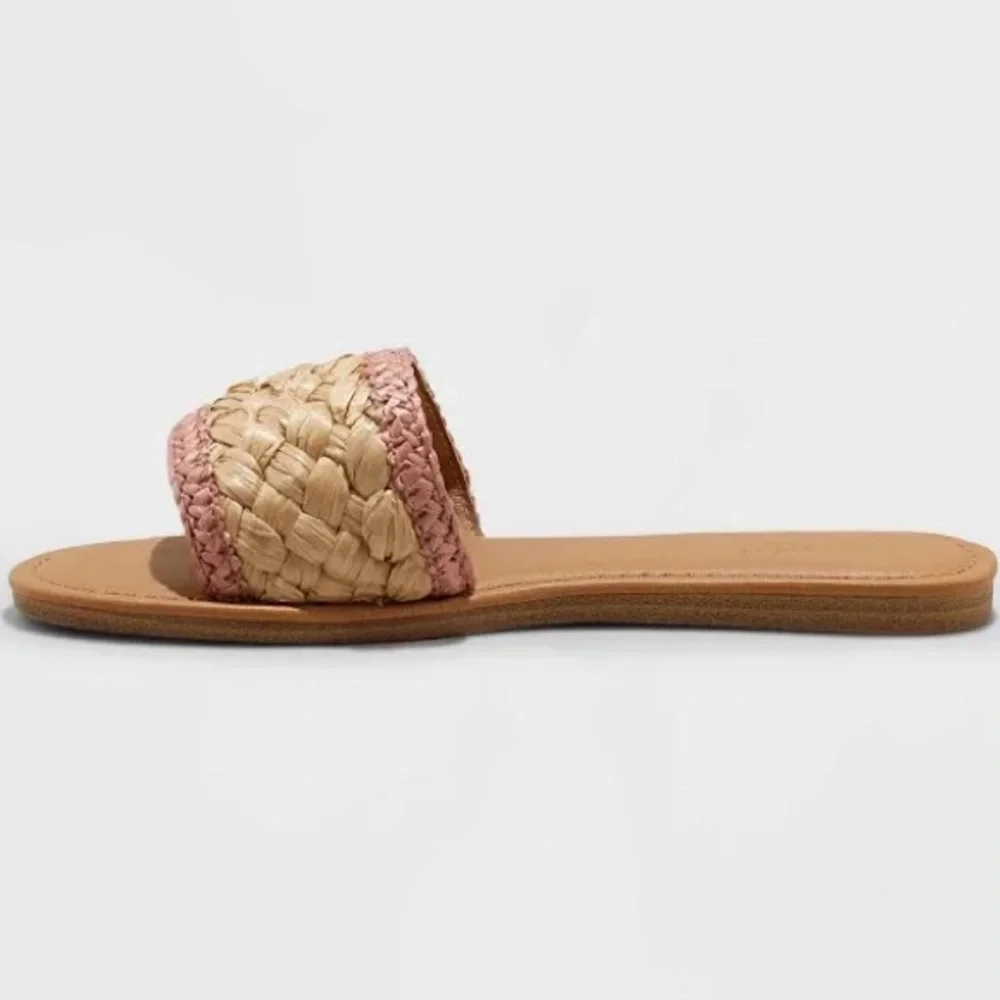 New Women's Universal Thread Shoes Dez Woven Slide Sandals - Picture 2 of 5